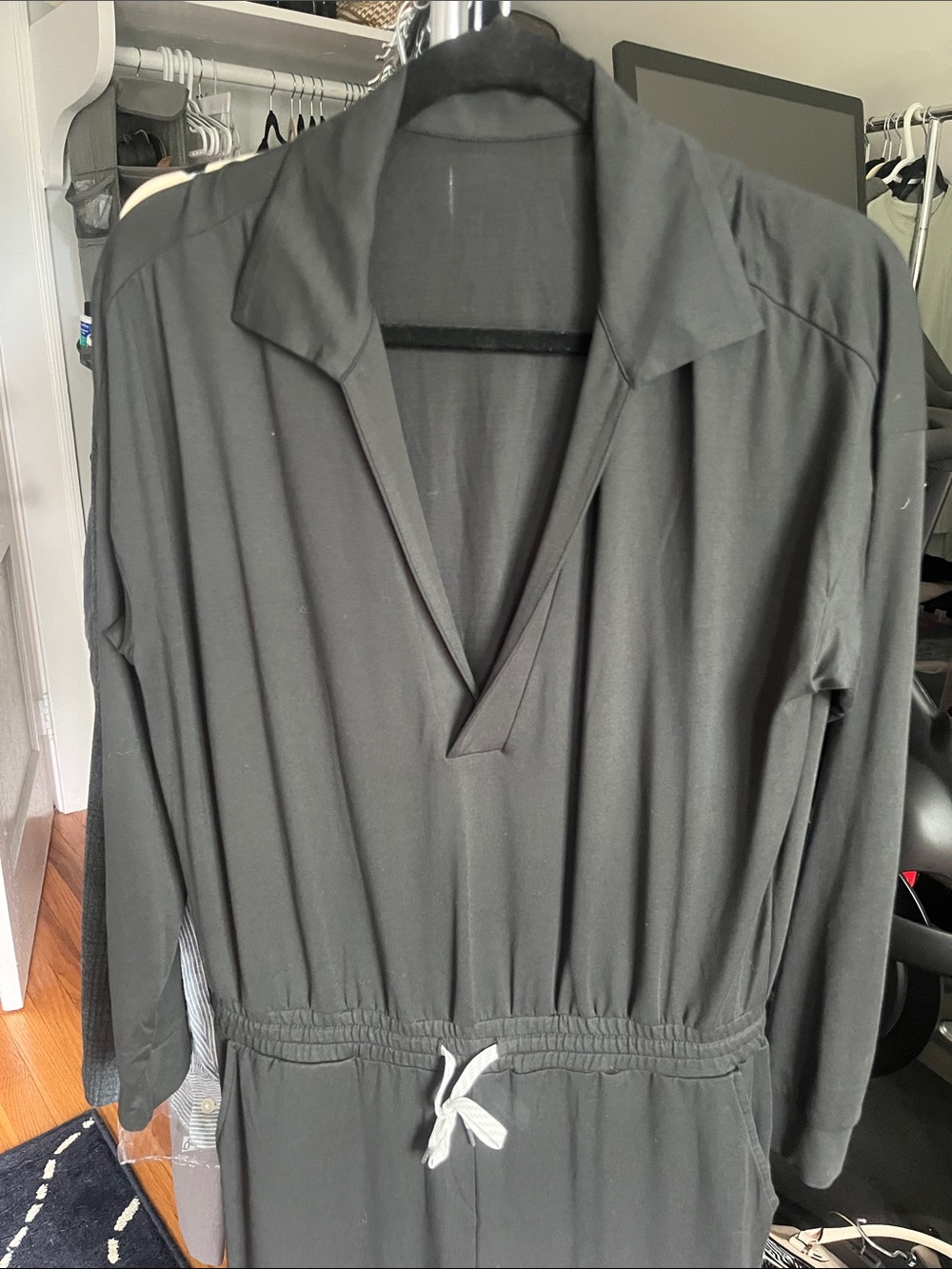 Vuori Black Lux Jumpsuit with Drawstring - Picture 5 of 8